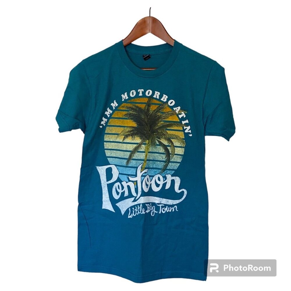 Little Big Town Teal Blue T-Shirt Unisex S Pontoon Tour Music Band NWOT New